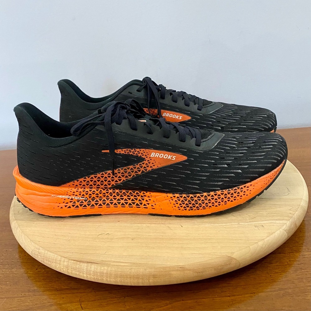 Brooks Hyperion Tempo Mens Sz 13 Black Orange Running Shoes Sneakers DNA FLASH